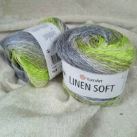 Ярнарт Лінен Софт (YarnArt Linen Soft) 100г/272м 7414 сіро-салатовий