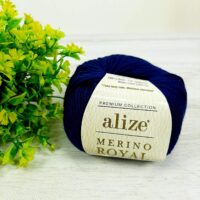 Алізе Меріно роял (Alize Merino Royal) 50г/100м 058 темно-синій