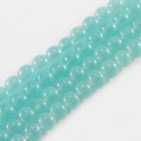Бусины Стекло Имитация Нефрит 6мм Голубой DK97