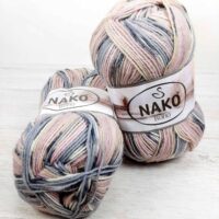 Нако Бохо (Nako Boho) 100г/400м 82452 меланж рожево-сірий