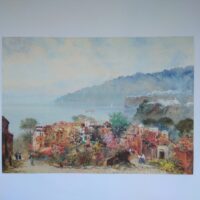 Арт постер репродукція "Поселеня біля моря" 50*70см