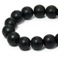 Бусины Стекло Жемчг Матовые Круглые 6мм Черный