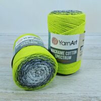 Ярнарт Макраме Котон Спектрум (YarnArt Macrame Сotton Spectrum) 250г/225м 1326 жовтий