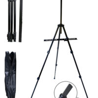 Мольберт-тринога ал.,чорна (110х85х157см), з сумкою, высота полотна 80,5см.,(15182) D.K.ART & CRAFT