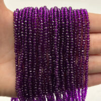 Намистини Рондель 4*3мм 110шт Фіолетовий БХ352