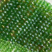 Намистини Рондель 6*4мм 85шт Зелений прозорий АБ БХ406