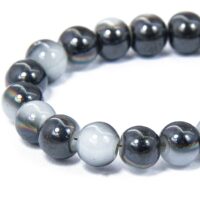 Бусины Стекло Гальваника Круглые 5.5*6*6.5мм Черный