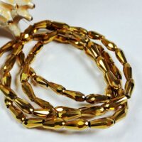 Скло крапля 4*9мм 65-68шт золотий металiк 36827