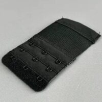 Подовжувач-Застібка для бюсгальтера тканинна 3гачки чорний 5,5*9,5см К4С3-7019