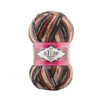 Алізе Супервош Комфорт Сокс 100 (Alize Superwash Comfort Socks) 100г/420м 7840 коричнево-бежевий