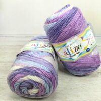 Алізе Шекерім Батік (Alize Sekerim Batik) 100г/320м 3483 біло-фіолетовий