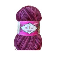 Алізе Супервош Комфорт Сокс 100 (Alize Superwash Comfort Socks) 100г/420м 8035 малиново-рожева