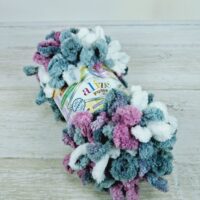 Алізе Пуффі Колор (Alize Puffy) 100г/9м 6070 сіро-біло-рожевий