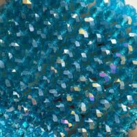 Намистини Рондель 8*6мм 70шт Бірюзовий АБ Прозорий БХ453