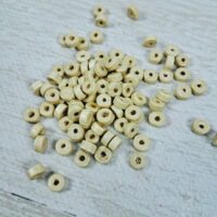 Намистини Дерев'яні Рондель Білий 6*3мм 50г