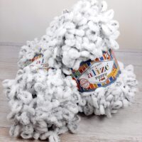 Алізе Пуффі Файн (Alize Puffy Fine) 100г/14м 686 білий леопард