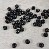 Намистини Дерев'яні Круглі чорні 10*9мм 250шт/100г