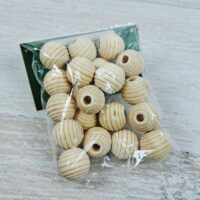 Намистини Дерев'яні Круглі Принт Вулик 15мм 20шт