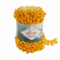 Алізе Пуффі Файн Омбре Батік (Alize Puffy Fine Ombre Batik) 500г/73м 7278 жовтий