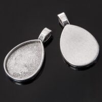 Кулон-Сеттинг под Кабошон Капля 36*21*3мм Античное Серебро 1шт