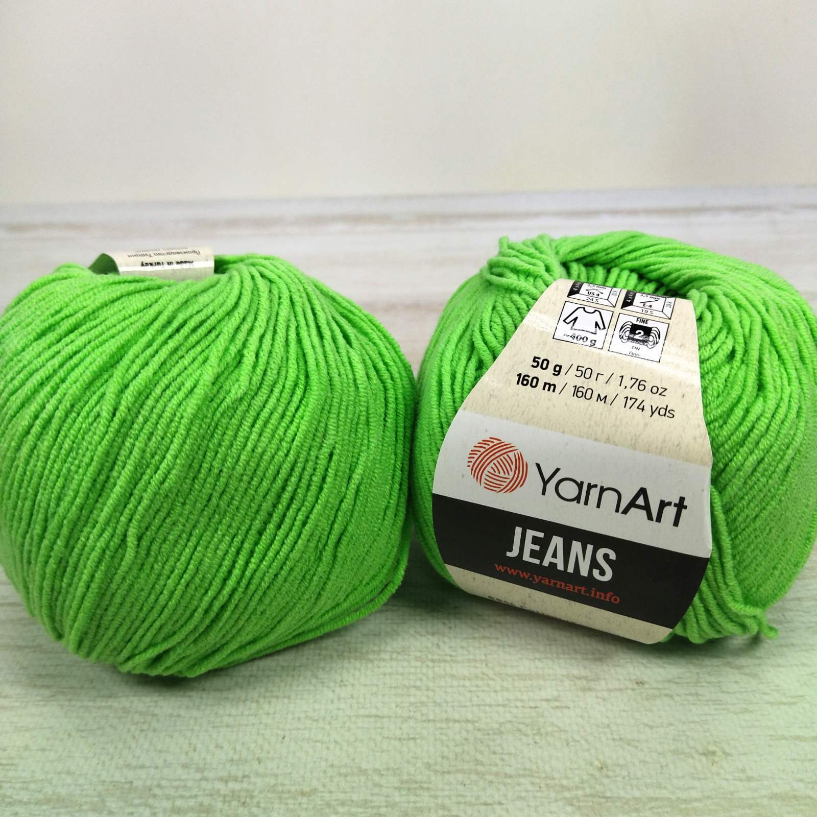 ЯрнАрт Джинс (YarnArt Jeans) 50г/160м 60 лайм