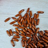 Намистини дерев'яні рис №25-5 коричневі 25г