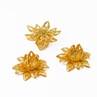 Шапочки для Бусин Цветок 16*8мм, Золото