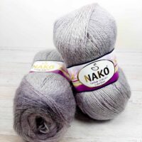 Нако Мохер Делікат КолорФлав (NAKO Mohair Delicate Colorflow) 100г/500м 7936 сіро-білий