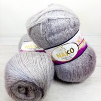 Нако Мохер Делікат КолорФлав (NAKO Mohair Delicate Colorflow) 100г/500м 28082 фіолетово-сірий