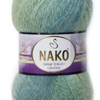 Нако Мохер Делікат КолорФлав (NAKO Mohair Delicate Colorflow) 100г/500м 28086 жовто-зелений