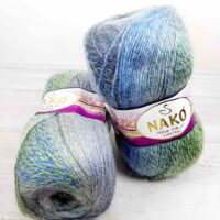 Нако Мохер Делікат КолорФлав (NAKO Mohair Delicate Colorflow) 100г/500м 7248 сіро-зелений