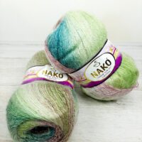 Нако Мохер Делікат КолорФлав (NAKO Mohair Delicate Colorflow) 100г/500м 76037 бежево-коричневий
