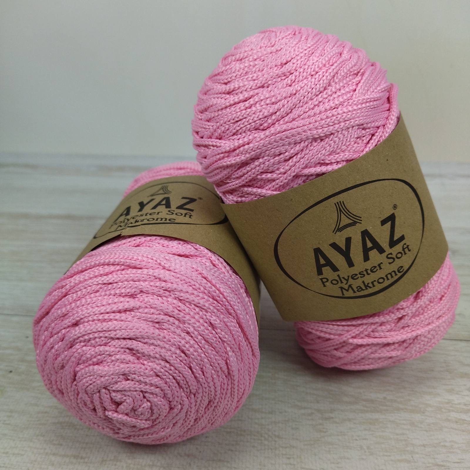 Аяз Макраме Софт (Ayaz Polyester Soft Makrome) 250г/175м 1229 рожевий