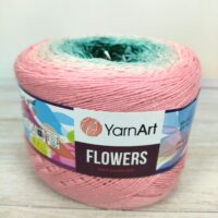 Ярнарт Фловерс (Yarnart Flowers) 250г/1000м 292 рожево-м'ятний