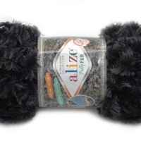 Алізе Пуффі Фур (Alize Puffy Fur) 100г/6м 6101 чорний