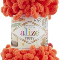 Алізе Пуффі (Alize Puffy) 100г/9,5м 421 морква