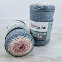 Ярнарт Макраме Котон Спектрум (YarnArt Macrame Сotton Spectrum) 250г/225м 1306 графіт