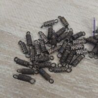 Застібка, що закручується, латунь 12*4мм нікель 5шт