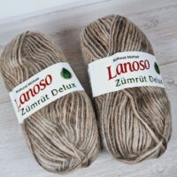 Ланосо Зумрут Делюкс (Lanoso Zumrut) 100г/550м 7117 темно-коричневево-бежевий