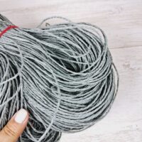 Рафія соломка пасмо 200-400г вагова однотон темно-сірий