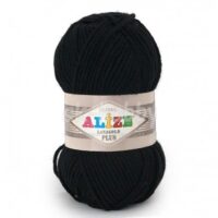 Алізе Ланаголд Плюс (Alize LanaGold Plus) 100г/140м 060 чорний
