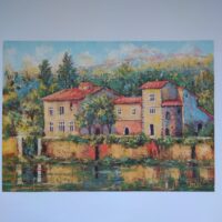 Арт постер репродукція "Маєток на березі" 50*70см