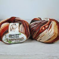 Ланосо Алпакана Колор (Lanoso Alpacana Color) 100г/220м 802 червоно-чорний