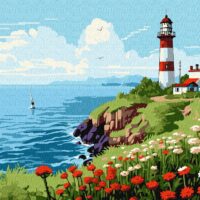 Картина за номерами КНО2788 Маяк на горизонті 30*30см