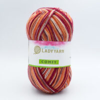 Леді Ярн Комфі (Lady Yarnm Comfy) 100г/400м DO-071 червоно-рудий меланж