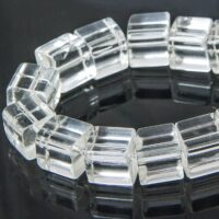 Бусины Стекло Кубики Прозрачные Овальные 11*11*11мм Бесцветный