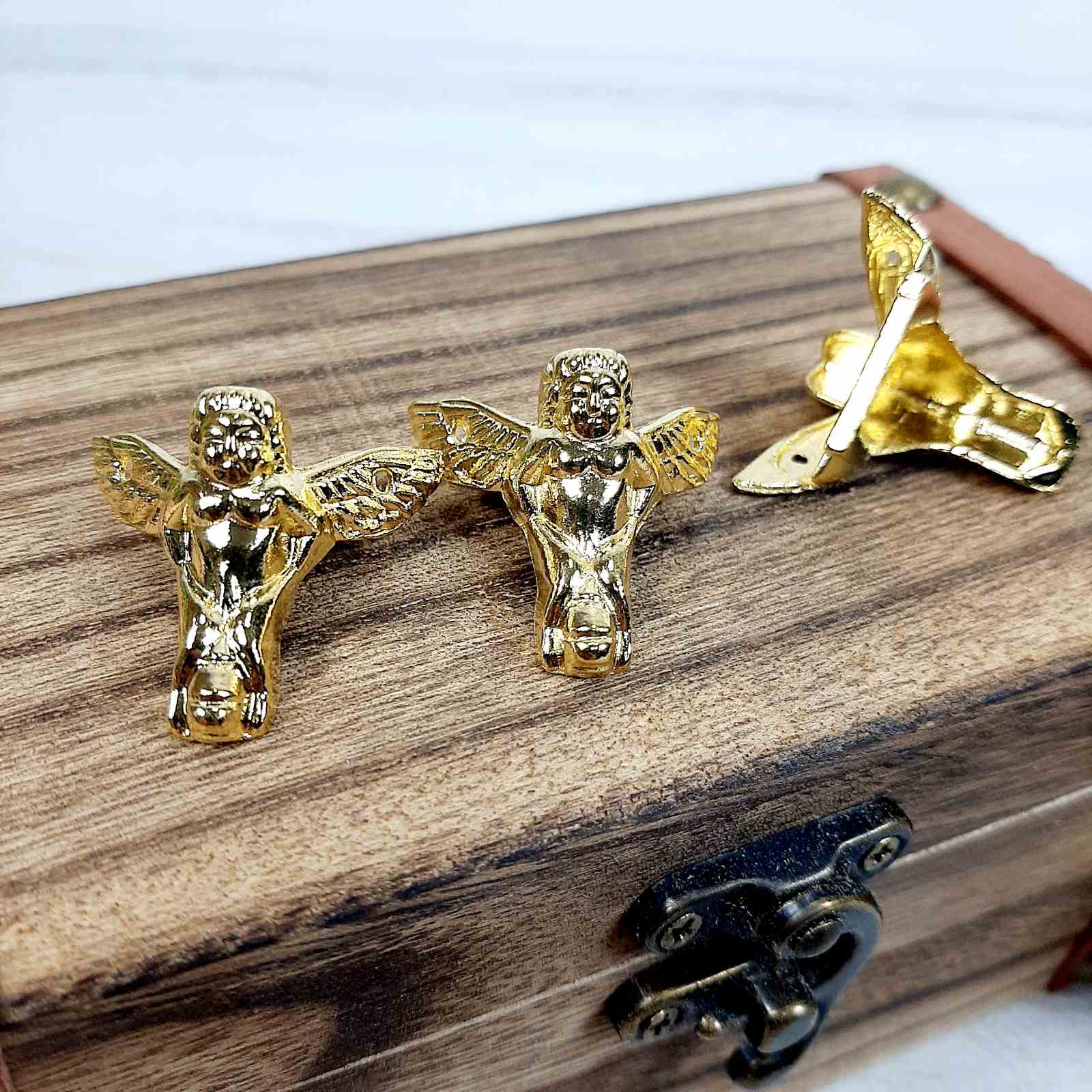 Ніжка С-008-4 золото 27*31мм пластик