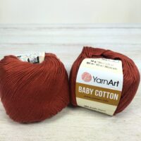 ЯрнАрт Бебi Котон (YarnArt Baby Cotton) 50г/165м 429 терракот