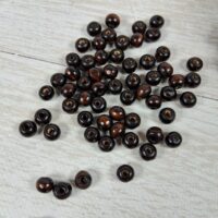 Намистини Дерев'яні Круглі темно-коричневі 14*13мм 58шт/50г