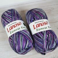 Ланосо Зумрут Делюкс (Lanoso Zumrut) 100г/550м 7128 фіолетово-чорний